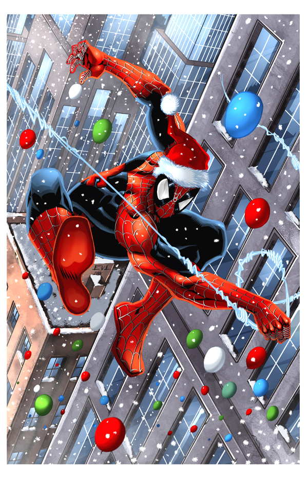 Happy Christmas 2014 wishes images Spiderman