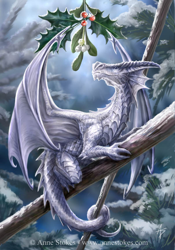 snow dragon illustration